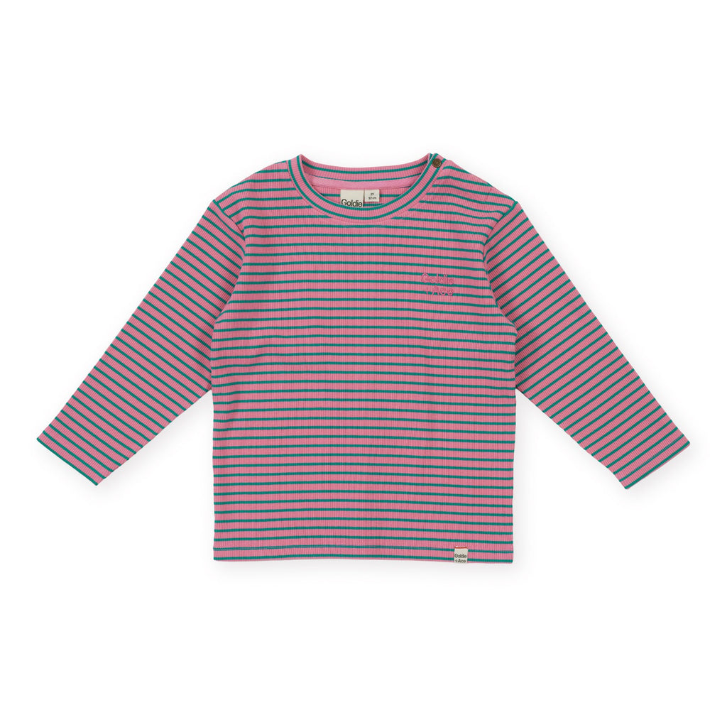Essential Stripe Rib Top Pink