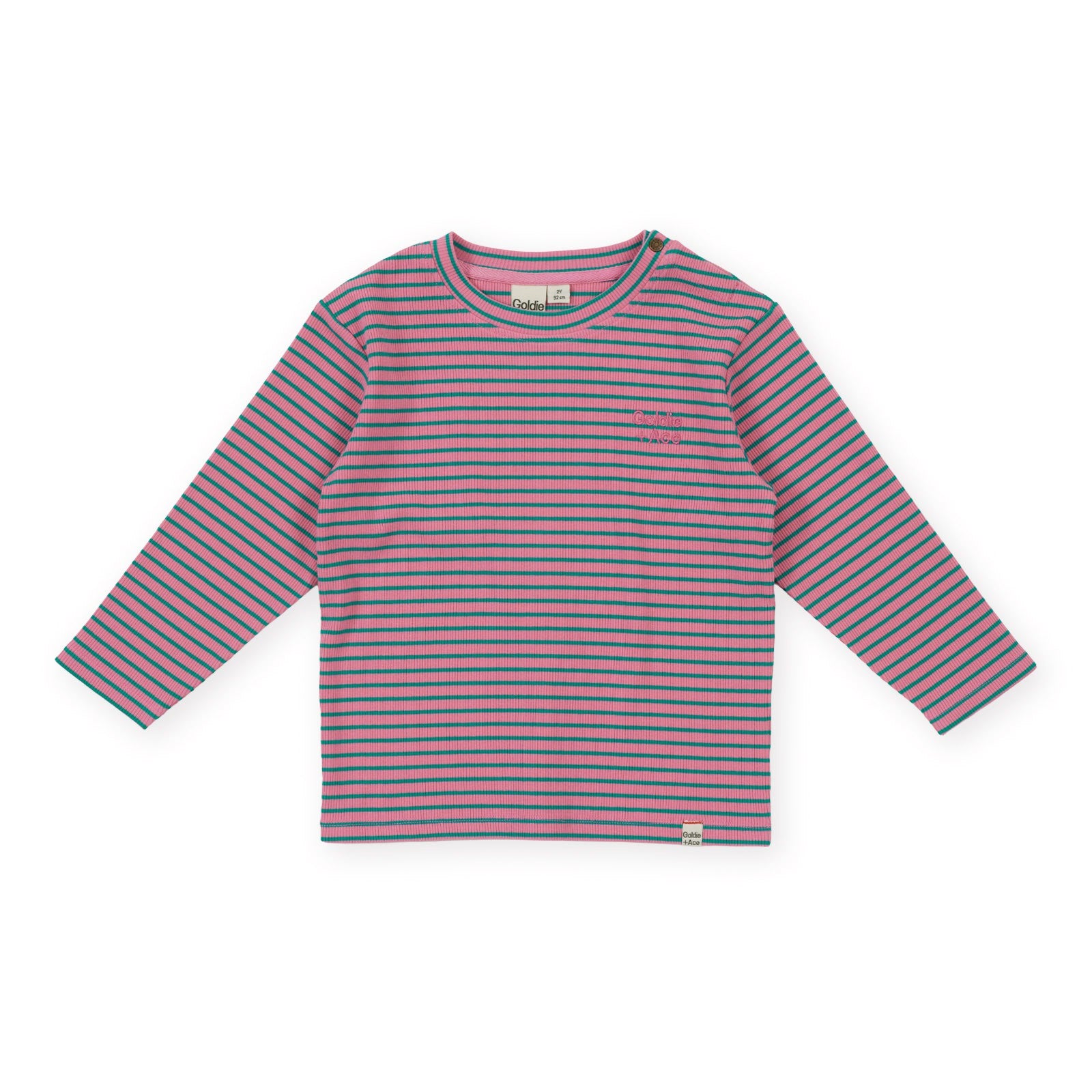 Essential Stripe Rib Top Pink