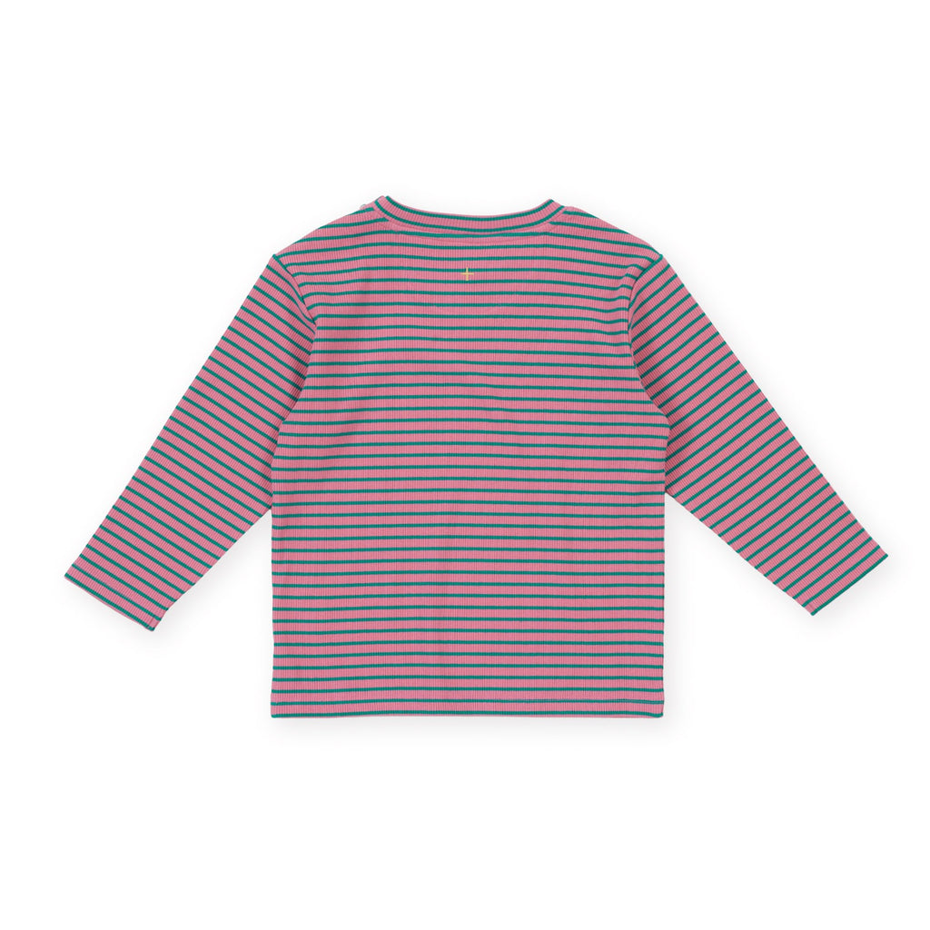 Essential Stripe Rib Top Pink
