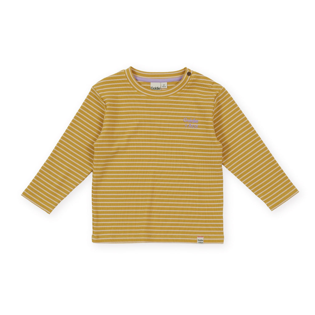 Essential Stripe Rib Top Yellow