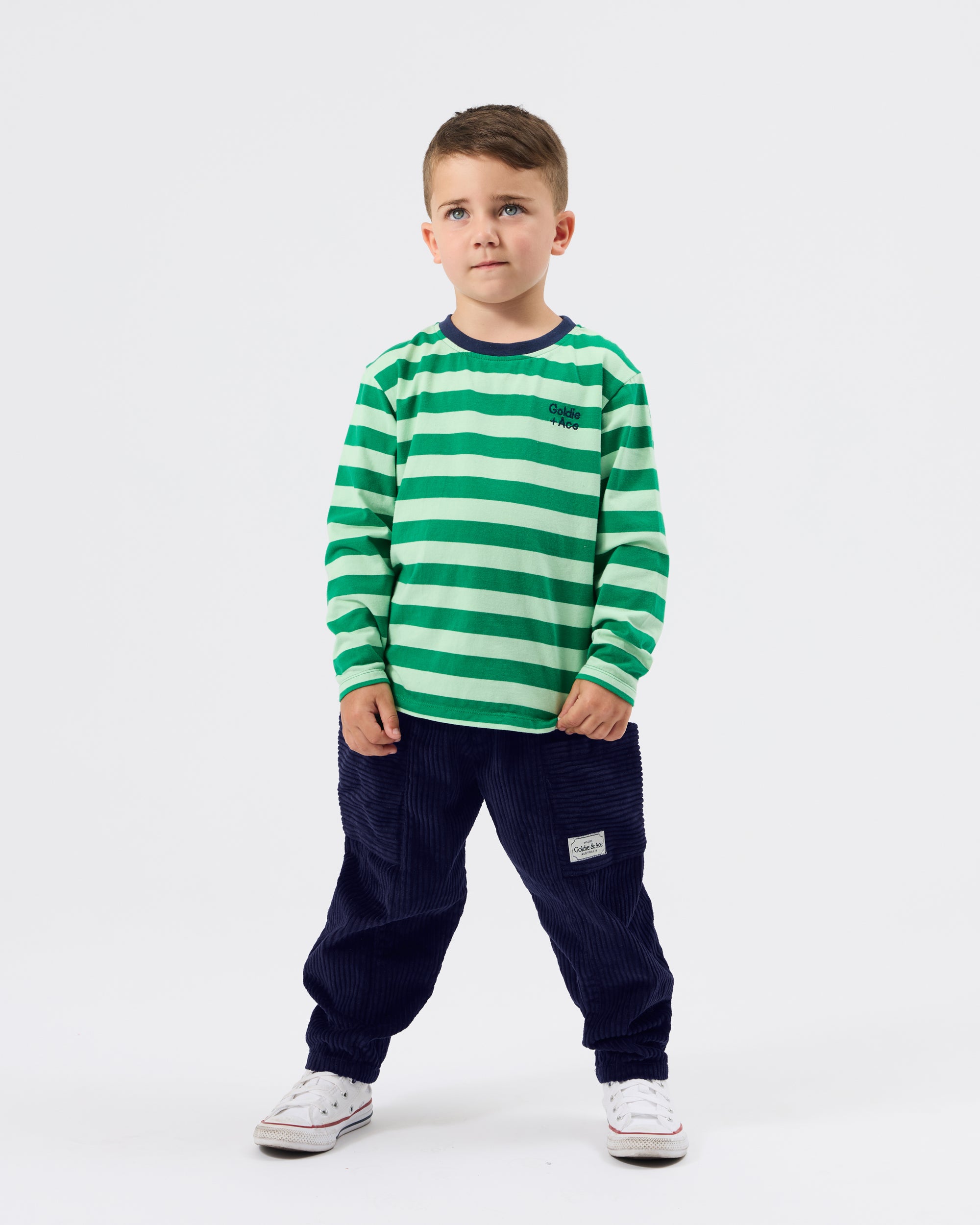 Essential Stripe Longsleeve Top Green