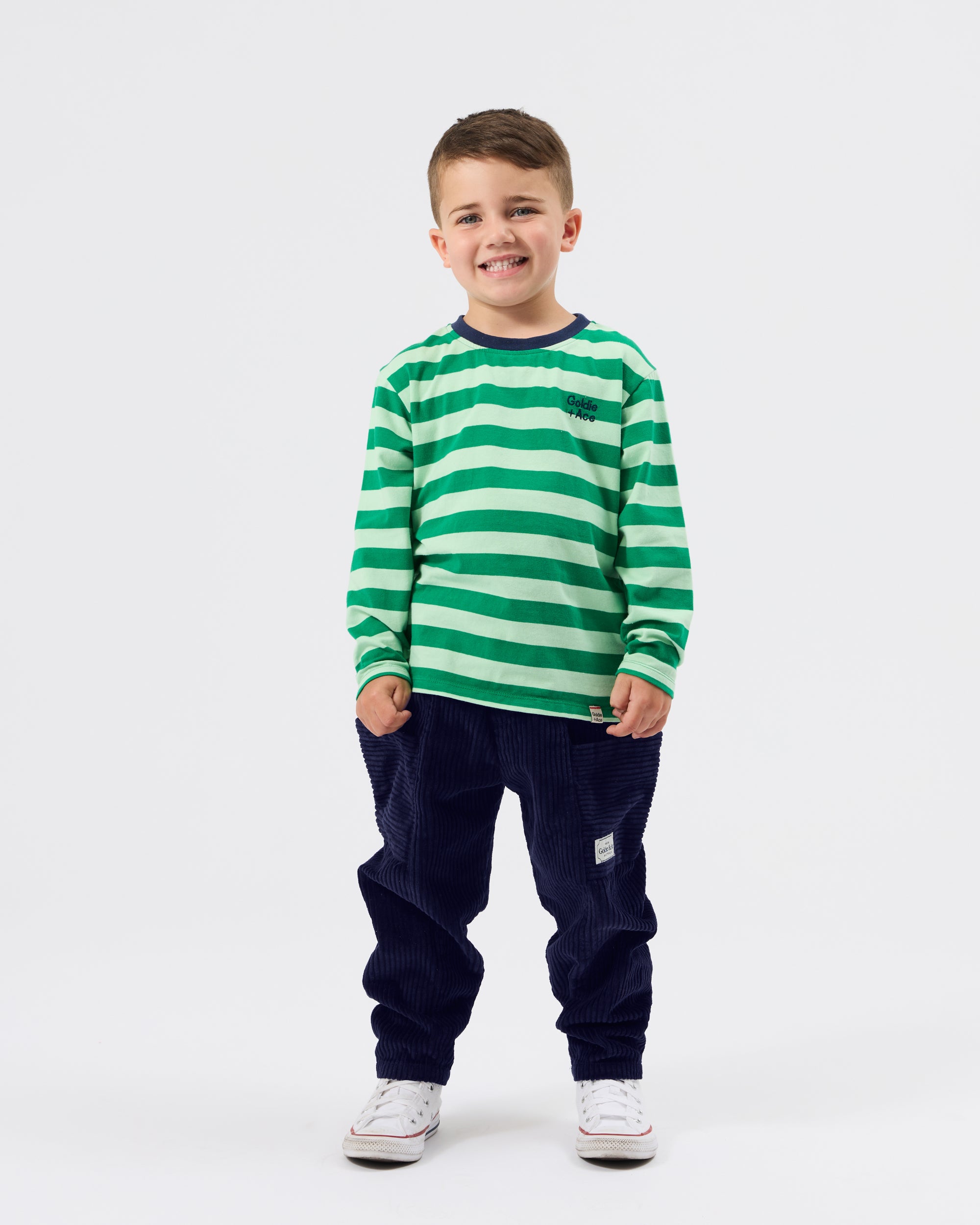 Essential Stripe Longsleeve Top Green