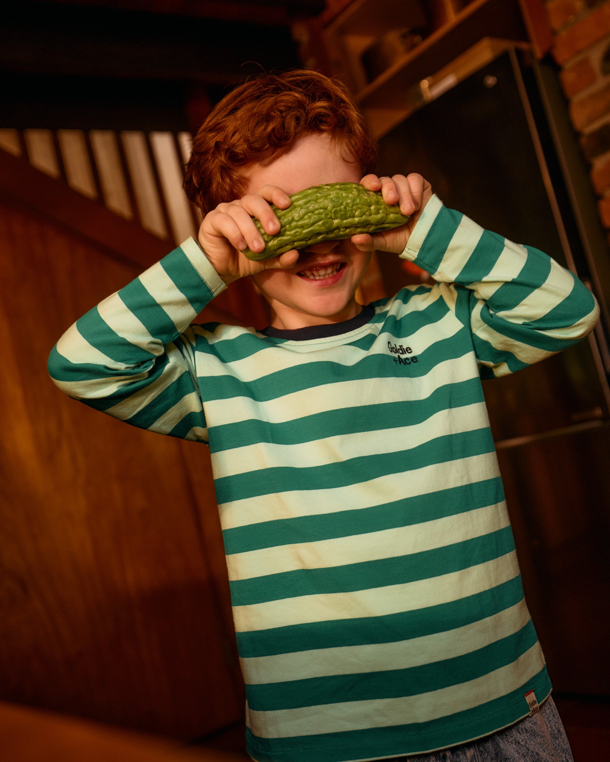 Essential Stripe Longsleeve Top Green