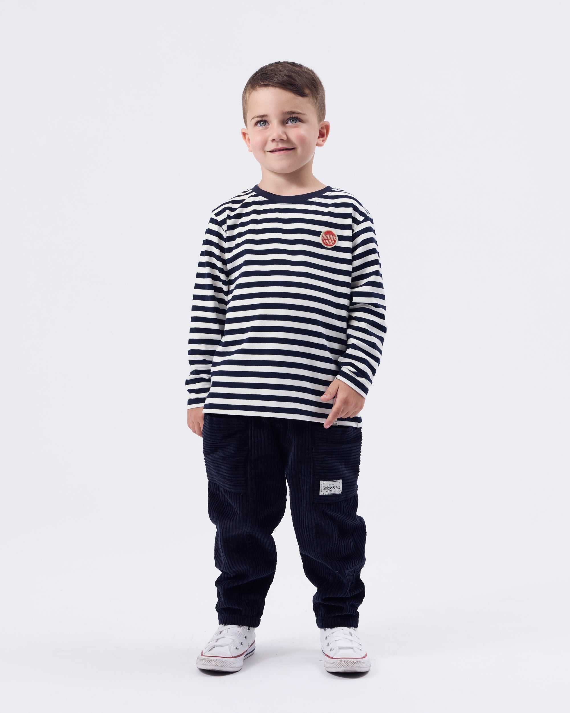 Essential Stripe Longsleeve Top Navy