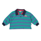 Rugby Stripe Terry Sweat Top Blue