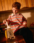 Rugby Stripe Terry Sweat Top Orange