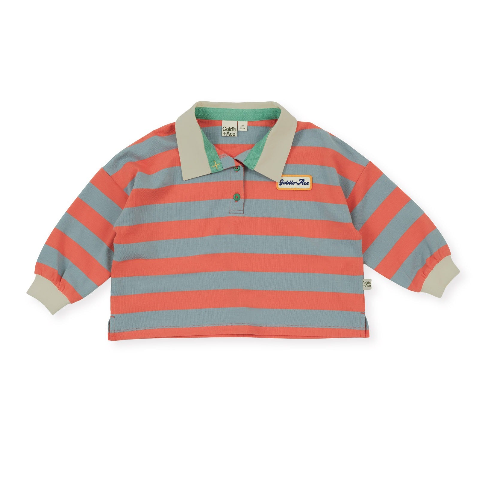 Rugby Stripe Terry Sweat Top Orange