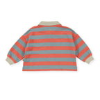 Rugby Stripe Terry Sweat Top Orange