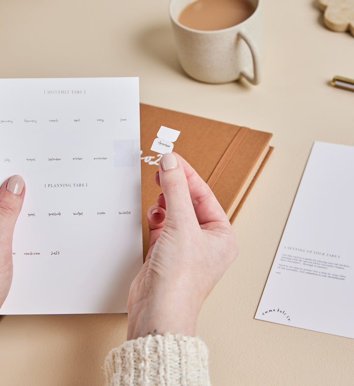 Emma Kate Co. 2024 Planner Tab Stickers | Plain