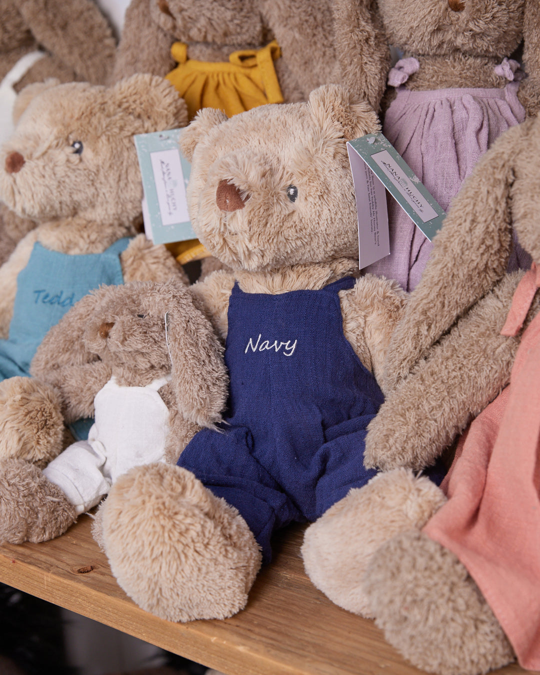 Personalised Honey Bear Overalls - Navy