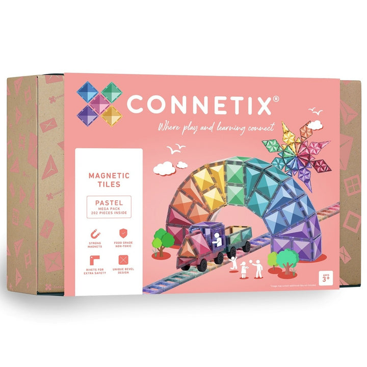 Connetix Tiles - 202 Piece Mega Set | Pastel