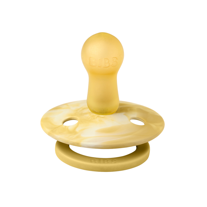 BIBS Colour Pacifier 2 Pack - Tie Dye | Mustard/Ivory