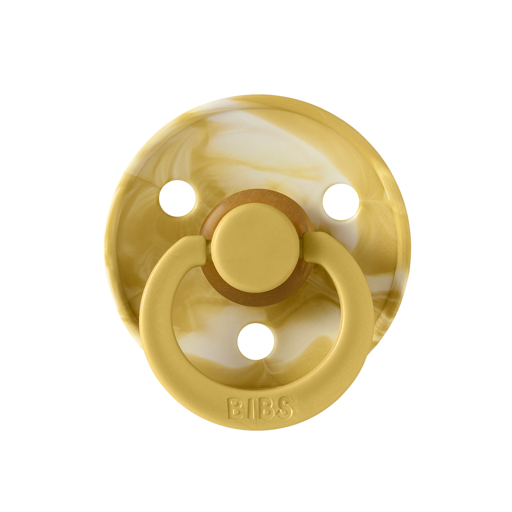 Colour Pacifier 2 Pack - Tie Dye | Mustard/Ivory