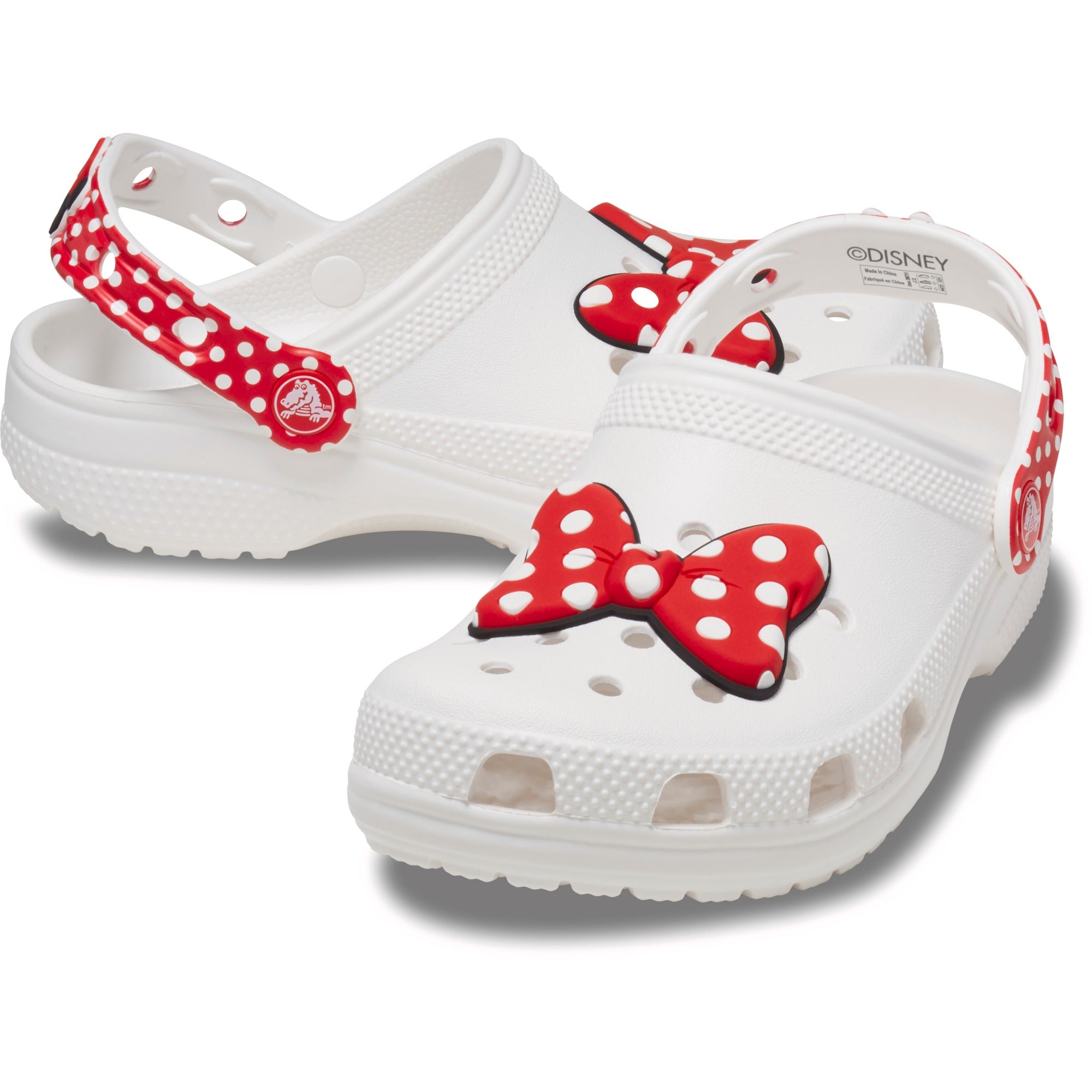 Disney Minnie Mouse Classic Clog White/Red – Daisy and Hen