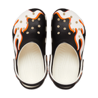 Crocs Classic Glow Flames Clog - Black