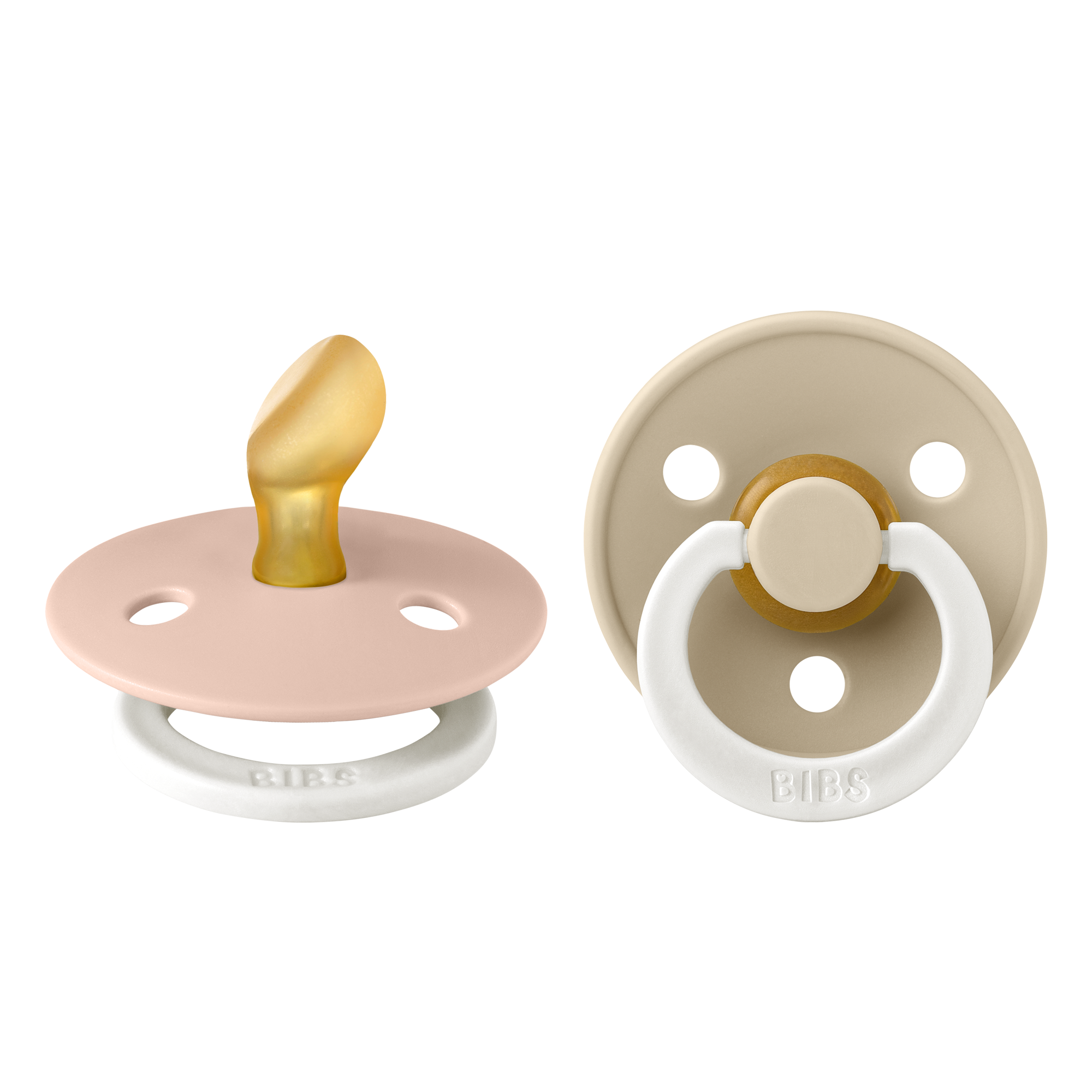 Colour GLOW Anatomical Pacifier 2 Pack - Blush/Vanilla