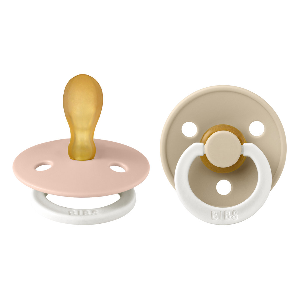Colour GLOW Symmetrical Pacifier 2 Pack - Blush/Vanilla