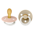 Colour GLOW Symmetrical Pacifier 2 Pack - Blush/Vanilla