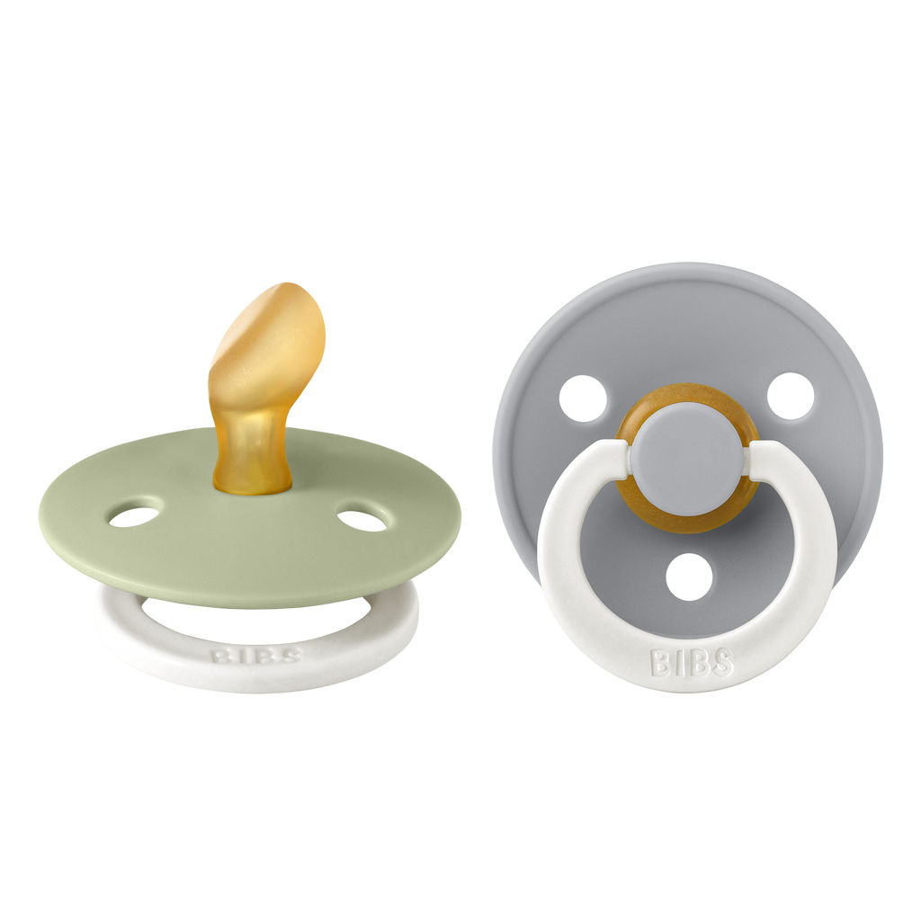 Colour GLOW Anatomical Pacifier 2 Pack - Sage/Cloud