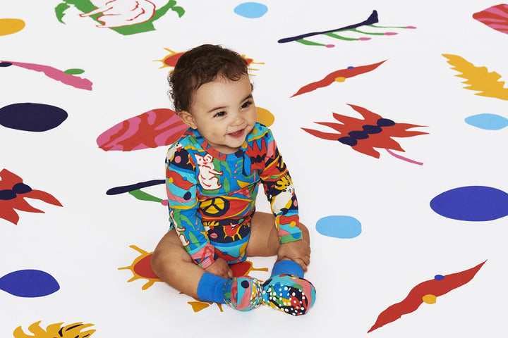 Halcyon Nights Long Sleeve Bodysuit - Bush Paradise