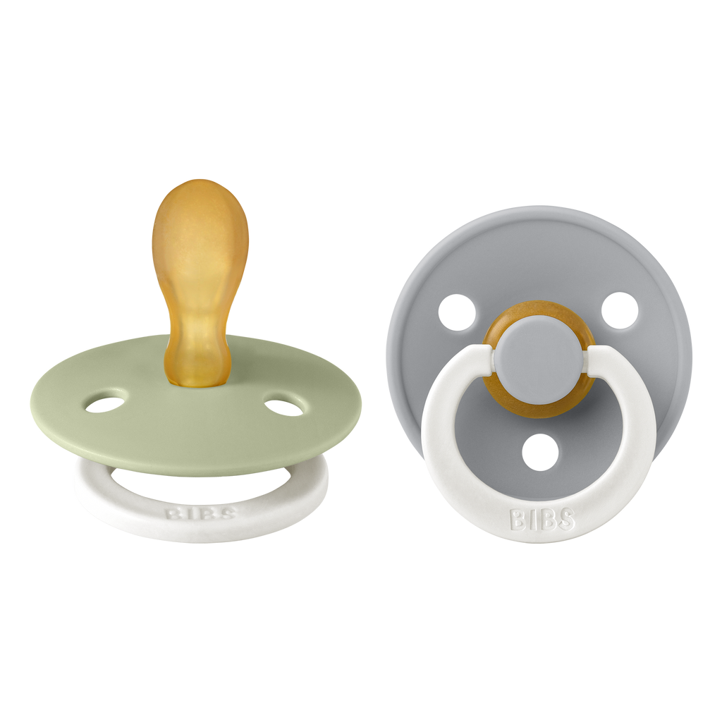 Colour GLOW Symmetrical Pacifier 2 Pack - Sage/Cloud
