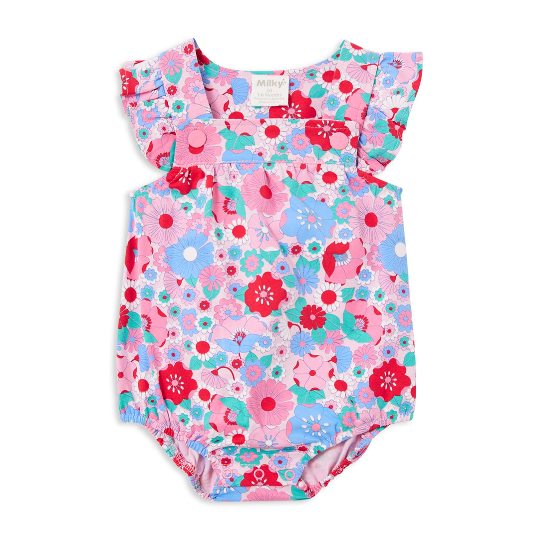 Milky Summer Blooms Playsuit