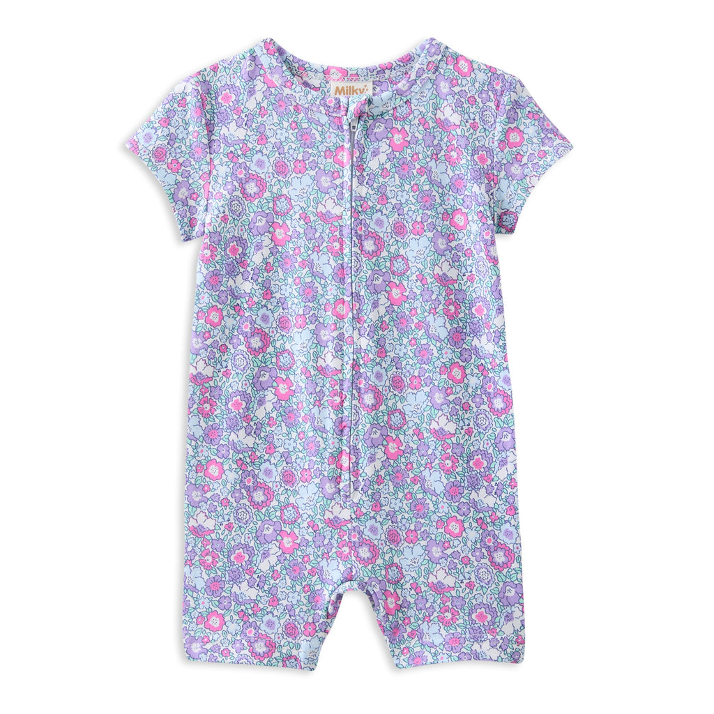 Milky Pretty Posy Zip Romper