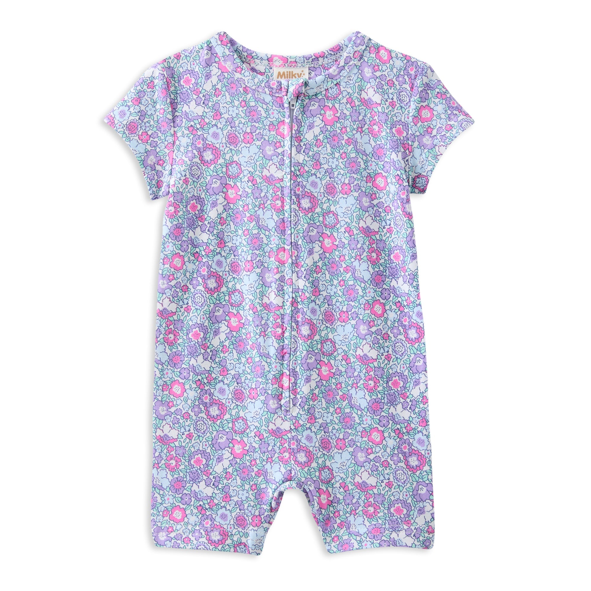Milky Pretty Posy Zip Romper