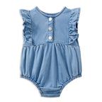 Denim Frill Playsuit