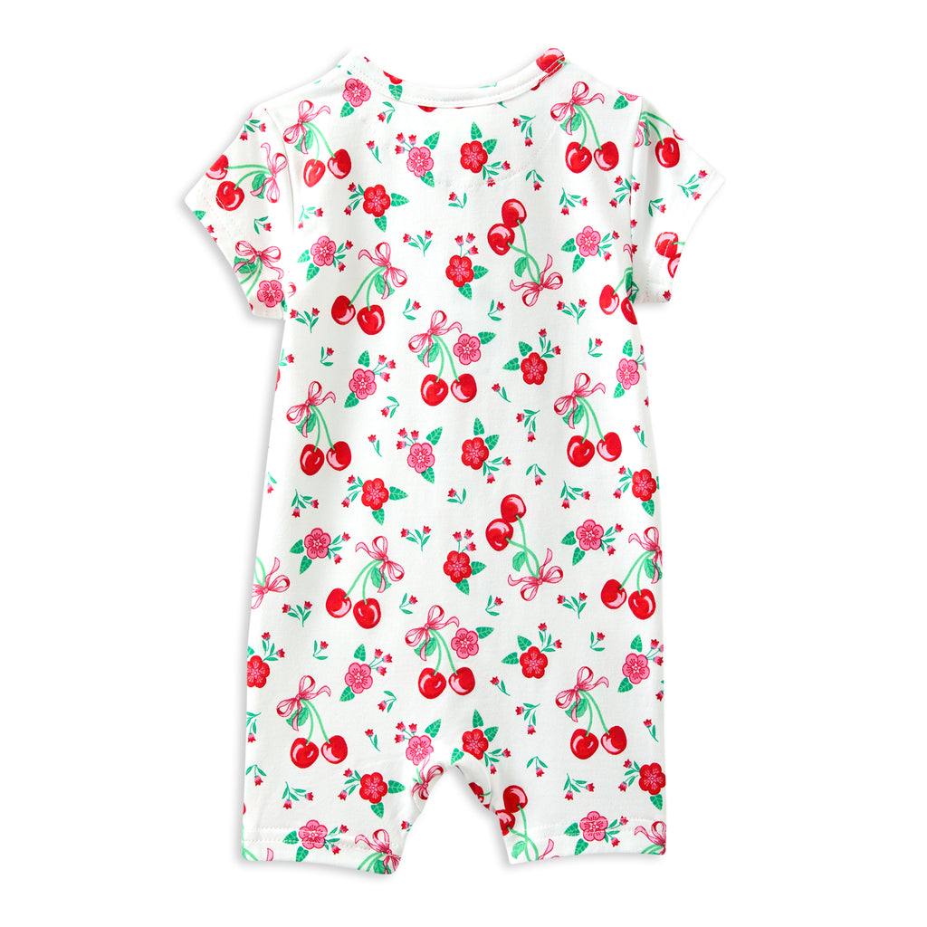 Milky Sweet Cherry Zip Romper