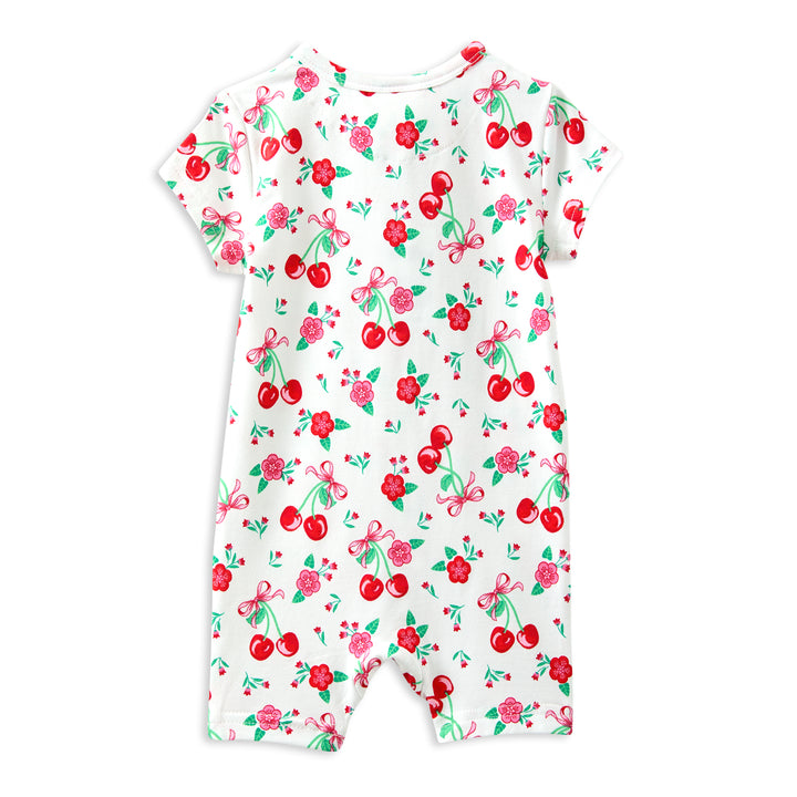Milky Sweet Cherry Zip Romper