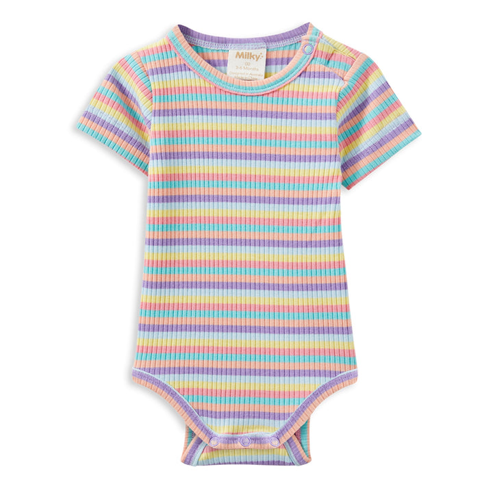 Milky Multi Stripe Rib Bubbysuit