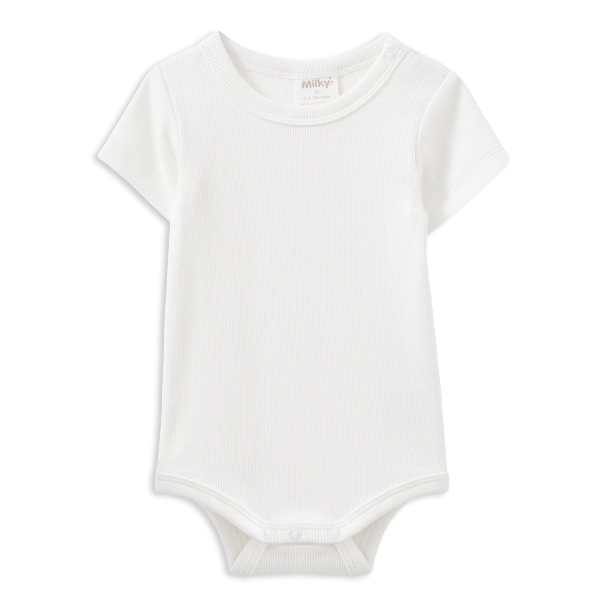 Milky Rib Bubbysuit White