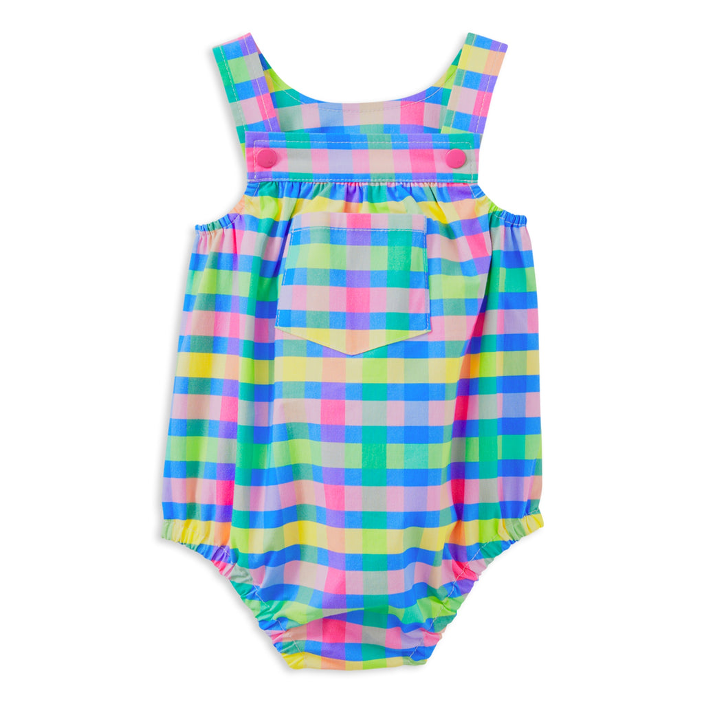 Milky Picnic Check Playsuit