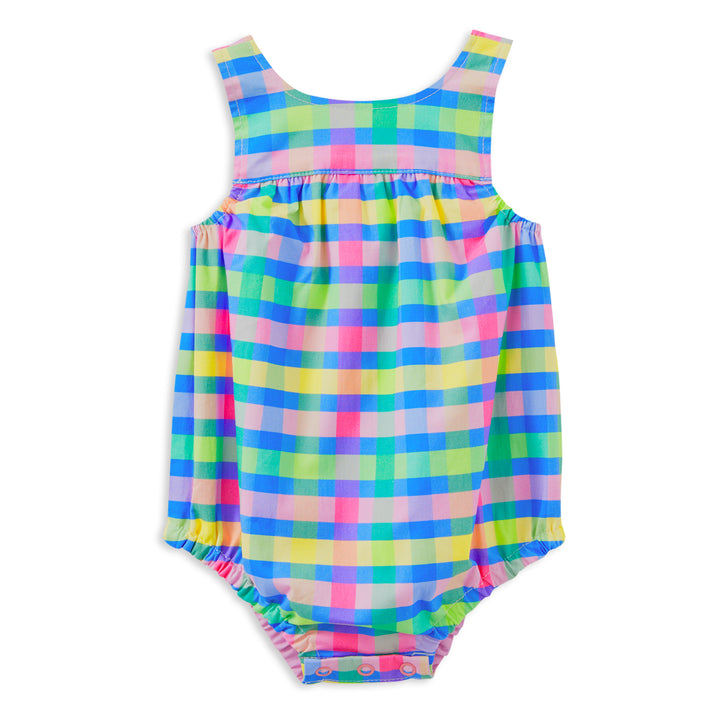 Milky Picnic Check Playsuit