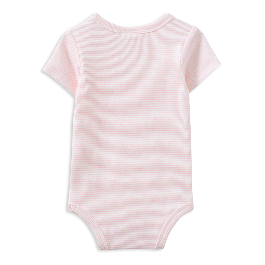 Milky Rib Bubbysuit Pink Stripe