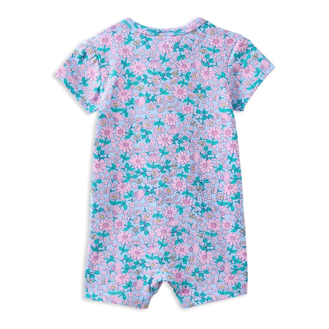 Milky Daisy Fields Zip Romper