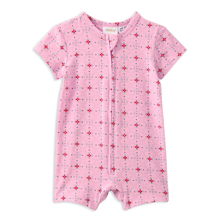 Milky Fleur Zip Romper