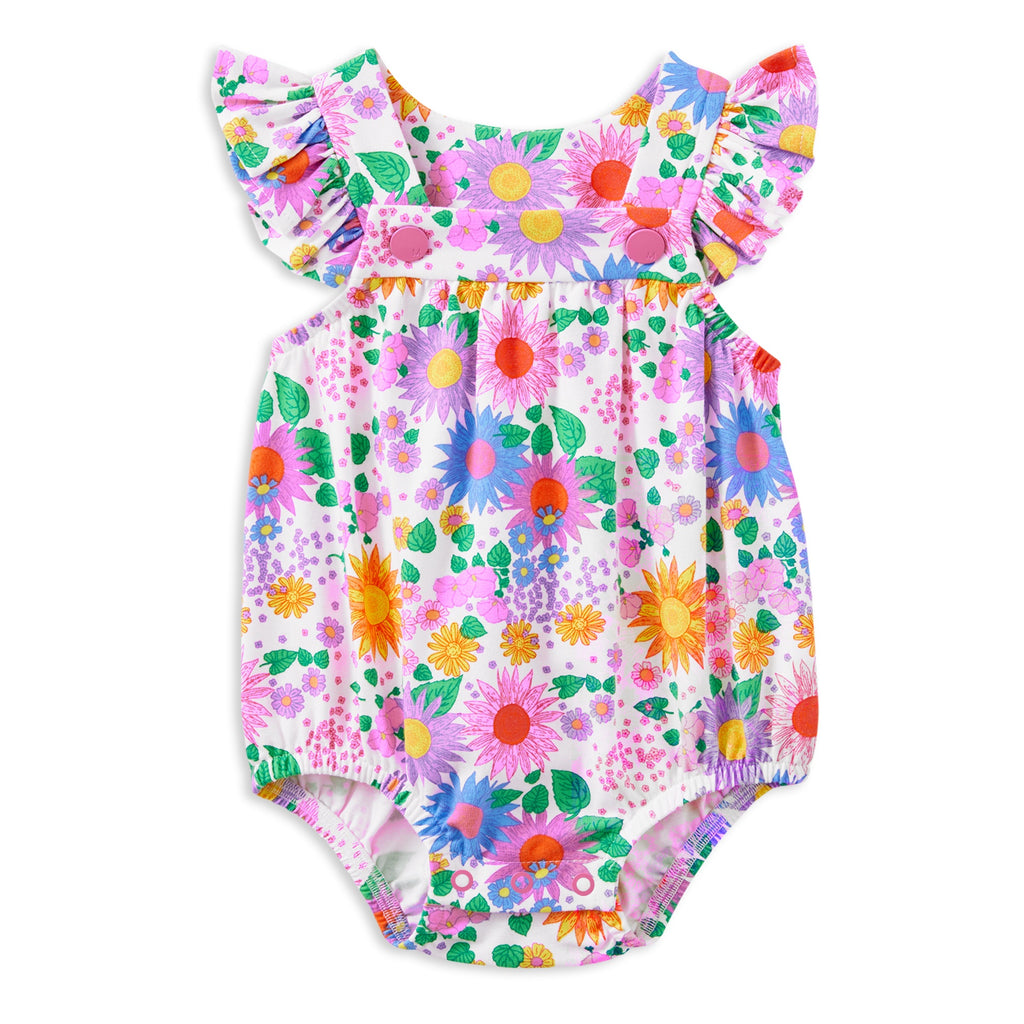 Milky Sunshine Floral Playsuit