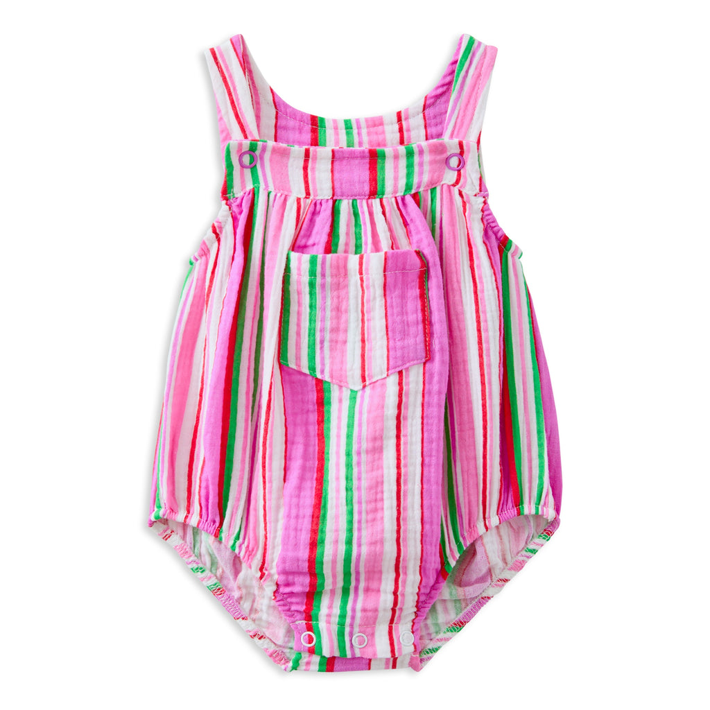 Milky Girls Crinkle Stripe Playsuit