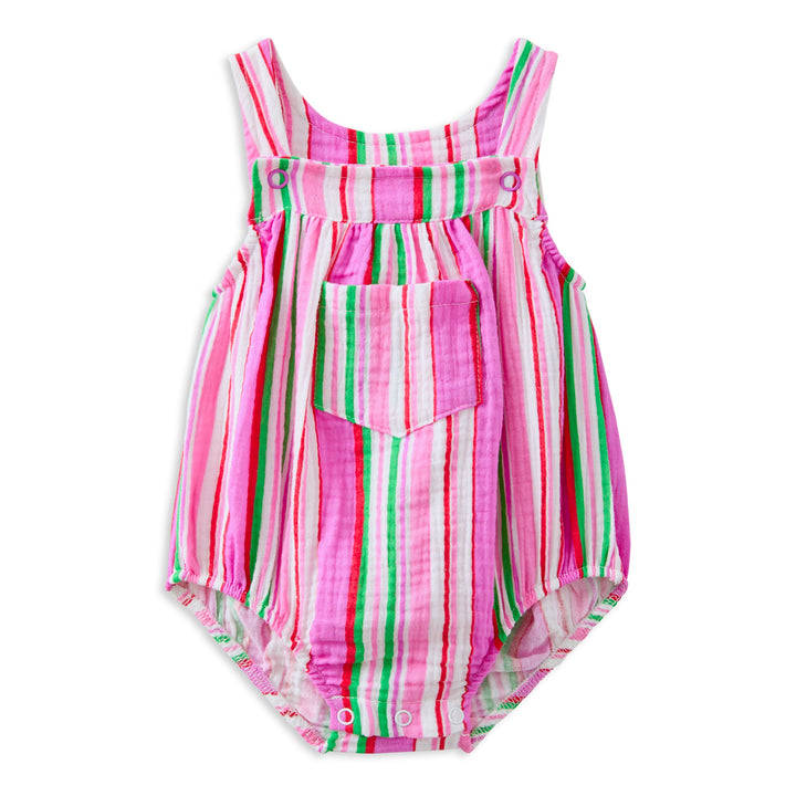 Milky Girls Crinkle Stripe Playsuit