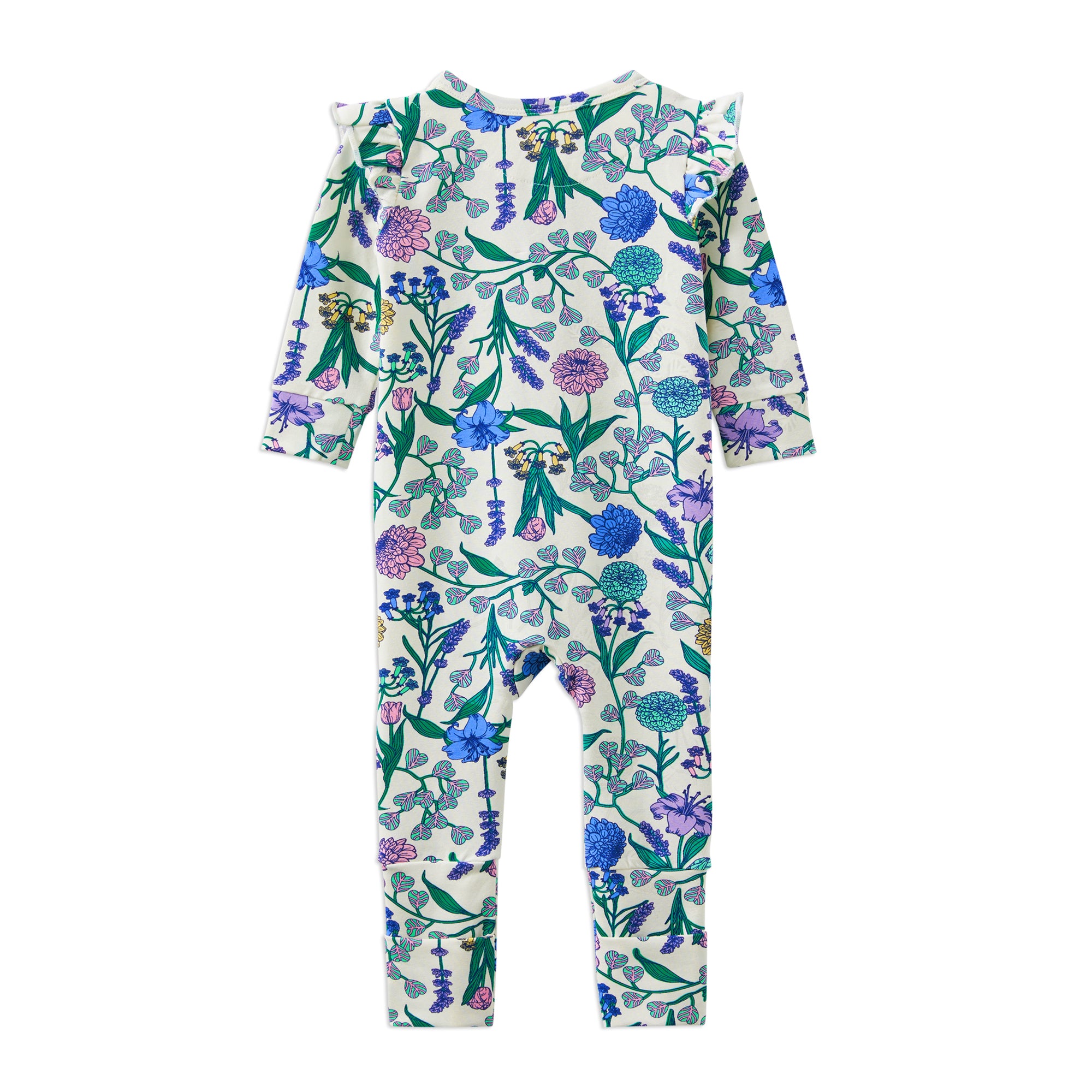 Milky Spring Bouquet Zip Romper