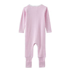 Milky Pink Stripe Zip Romper