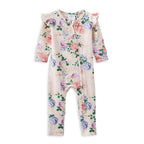 Milky Hydrangea Zip Frill Romper