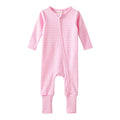 Tickled Pink Stripe Zip Romper