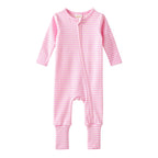 Tickled Pink Stripe Zip Romper