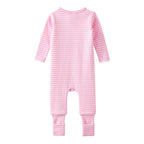 Tickled Pink Stripe Zip Romper