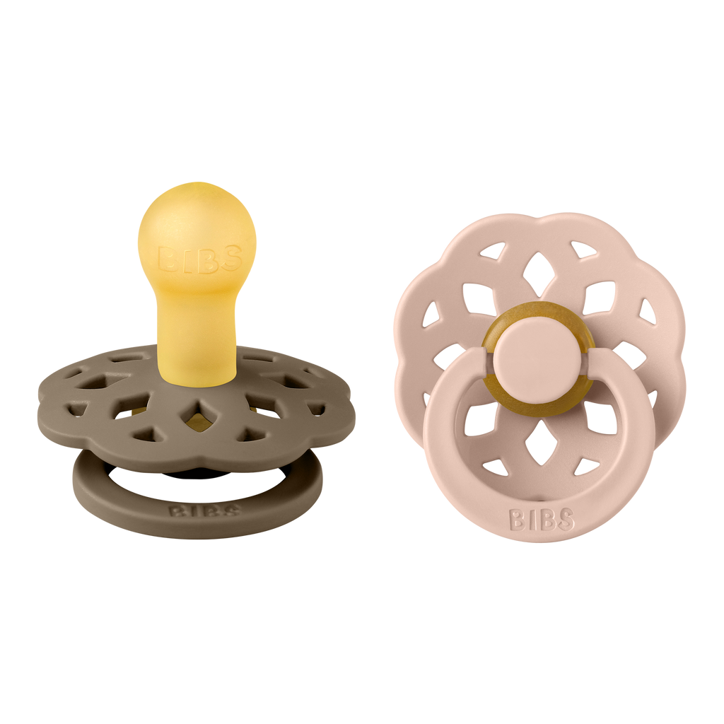 Boheme Pacifier 2 Pack - Dark Oak/Blush