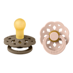 Boheme Pacifier 2 Pack - Dark Oak/Blush