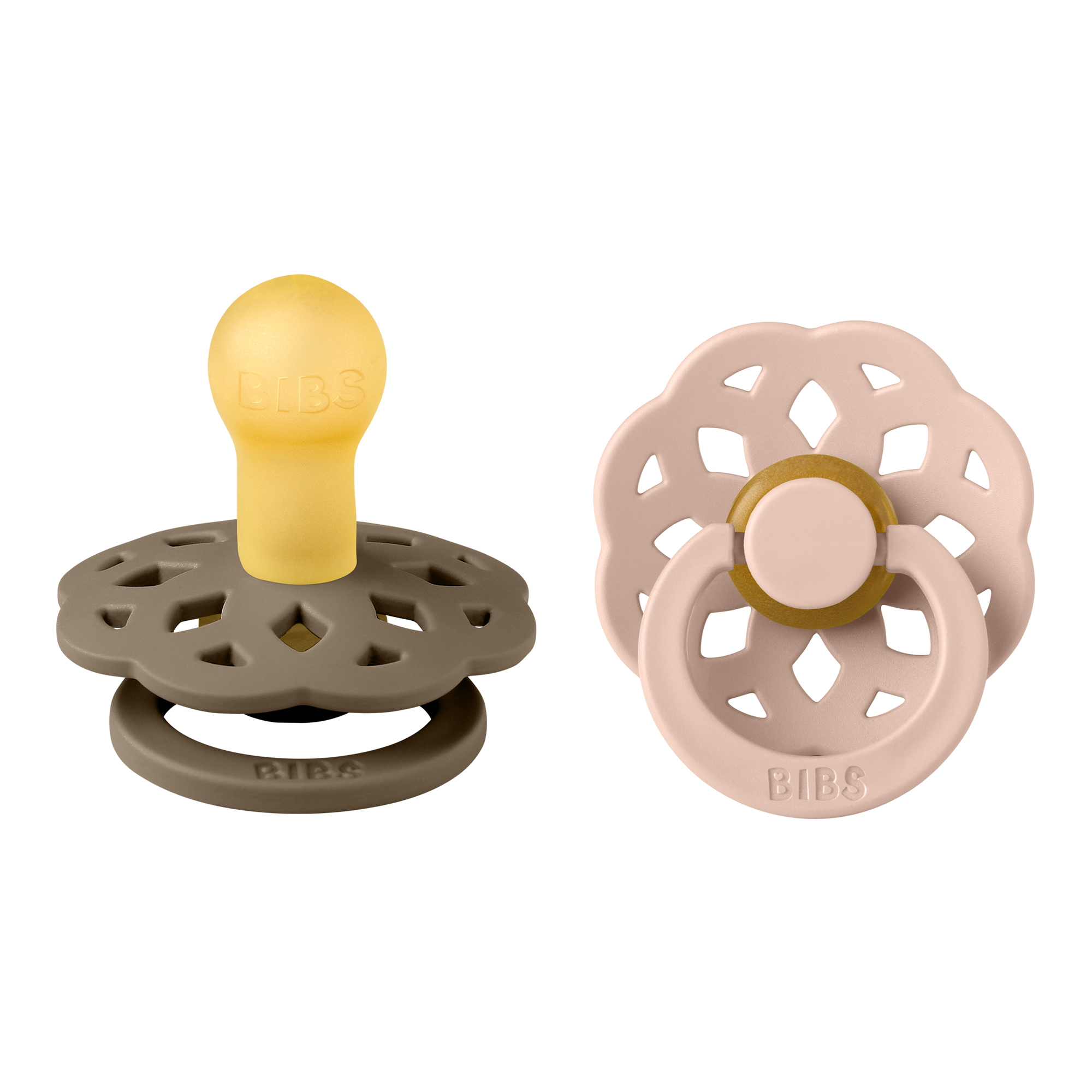 Boheme Pacifier 2 Pack - Dark Oak/Blush